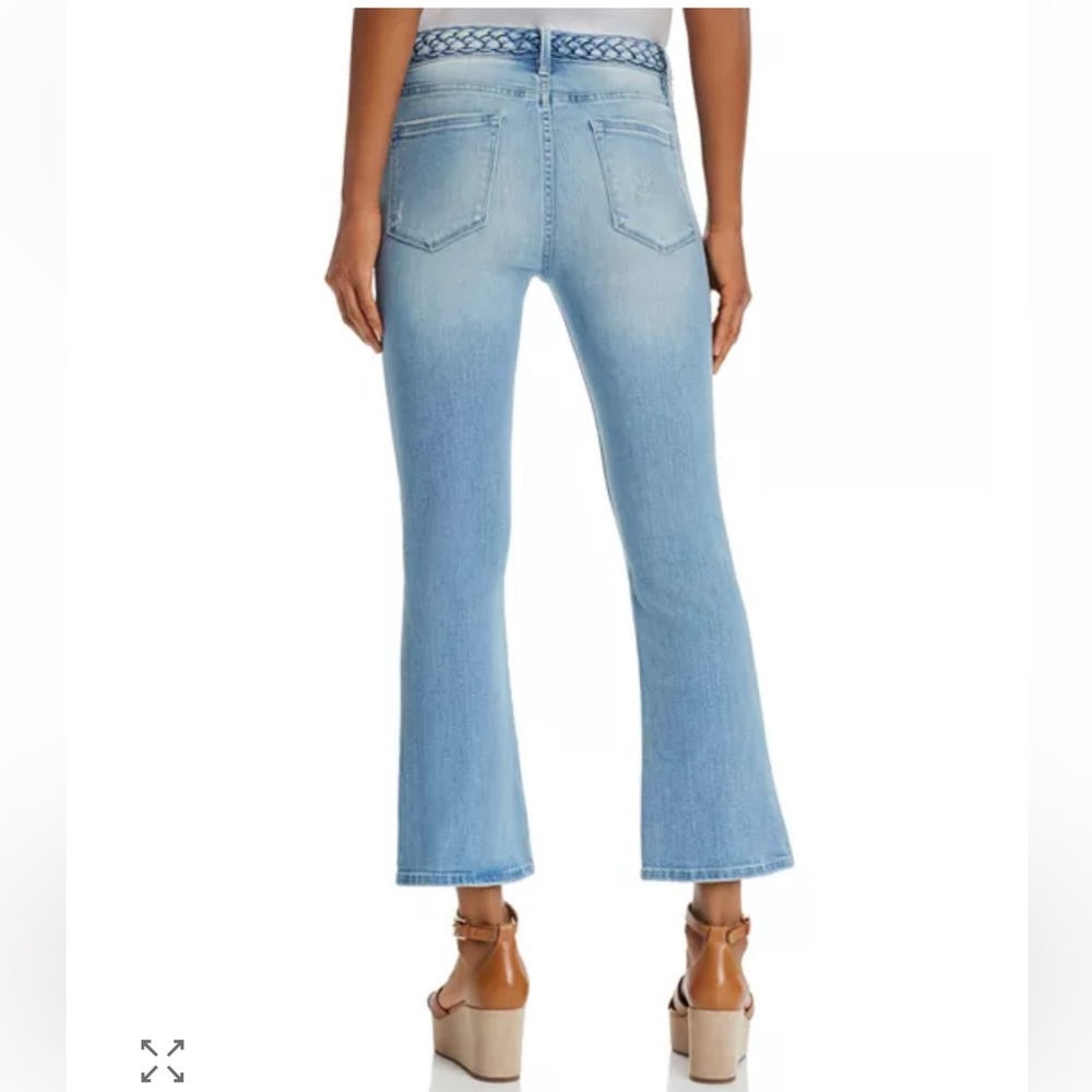 FRAME
Le Crop Mini Bootcut Braided-waist Jeans In Fountain - Picture 6 of 8